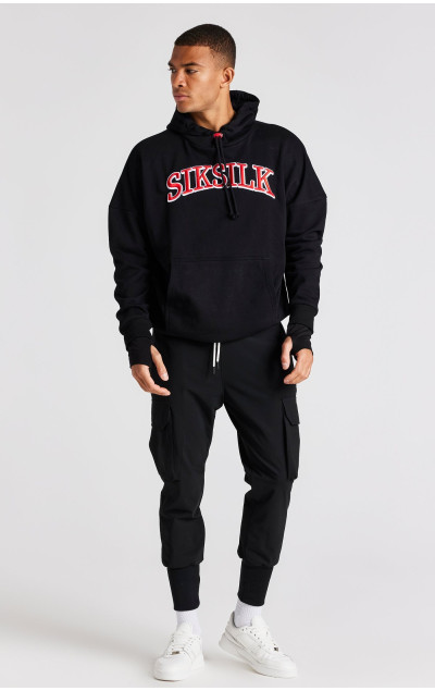 Sik Silk Black Oversized Hoodie