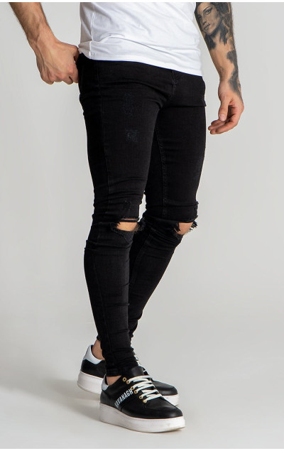 Gianni Kavanagh Black Core Ripped Jeans