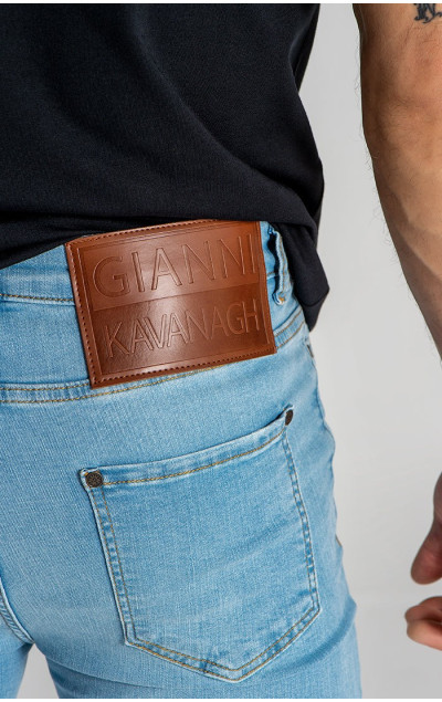 Gianni Kavanagh Light Blue Core Ripped Jeans