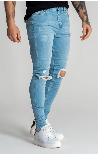 Gianni Kavanagh Light Blue Core Ripped Jeans