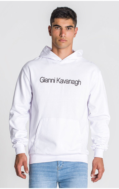 Gianni Kavanagh Męska Biała Bluza Essential Maxi Hoodie