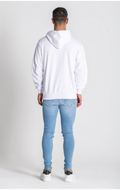 Gianni Kavanagh Męska Biała Bluza Essential Maxi Hoodie