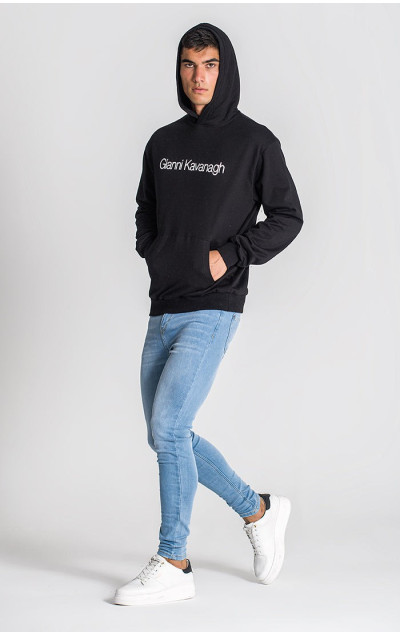 Gianni Kavanagh Męska Czarna Bluza Essential Maxi Hoodie