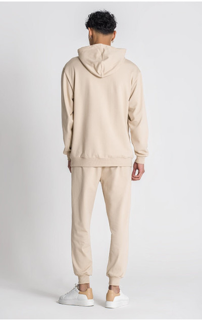 Gianni Kavanagh Męska Beżowa Bluza Laced Oversized Hoodie