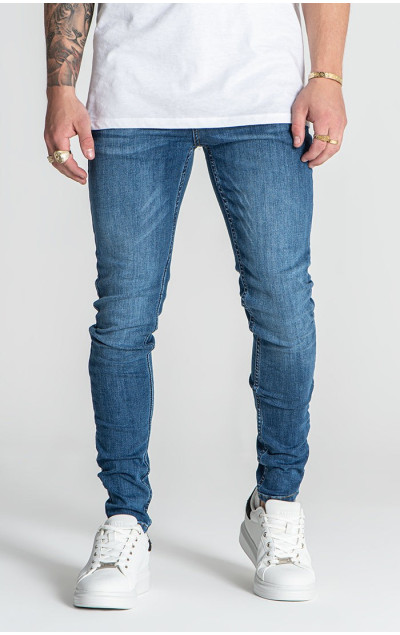 Gianni Kavanagh Pánské Modré Jeany Slim Fit