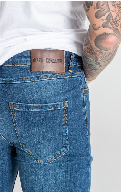 Gianni Kavanagh Męskie Ciemnoniebieskie Dżinsy Blue Slim Fit