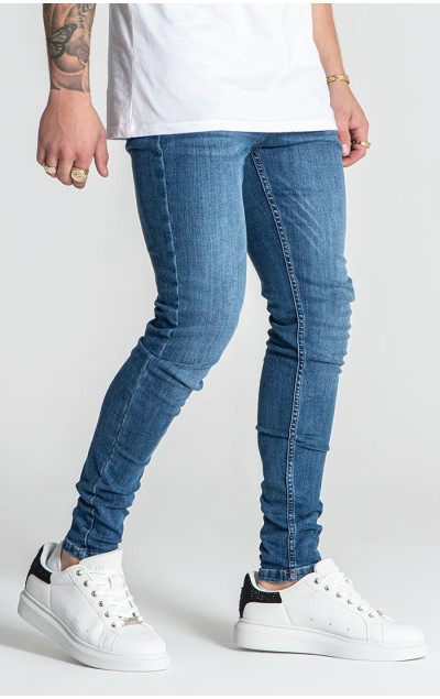 Gianni Kavanagh Męskie Ciemnoniebieskie Dżinsy Blue Slim Fit