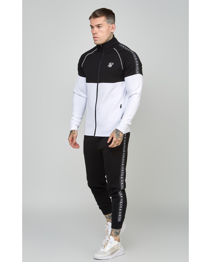 Black sik hot sale silk tracksuit