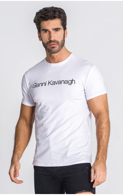 Gianni Kavanagh Męska Biała Koszulka Essential Maxi Slim