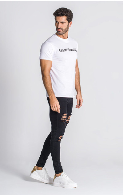 Gianni Kavanagh Męska Biała Koszulka Essential Maxi Slim