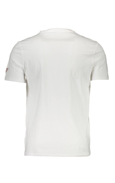 Guess Jeans Pánske Biele Tričko Maniche Corte