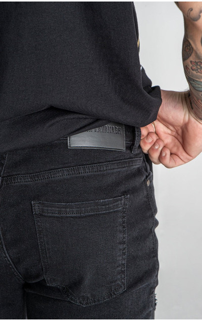 Gianni Kavanagh Black Ripped Slim Fit Jeans