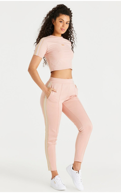 Sik Silk Pink Crop T-Shirt