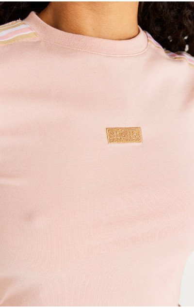 Sik Silk Pink Crop T-Shirt
