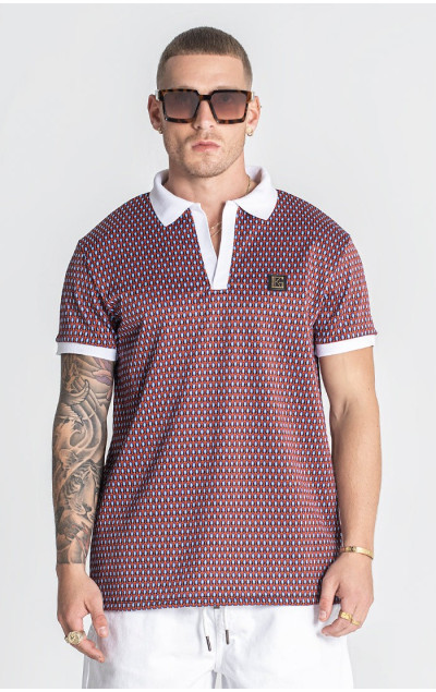 Gianni Kavanagh Męska Polo Koszulka Multicolor Multiply