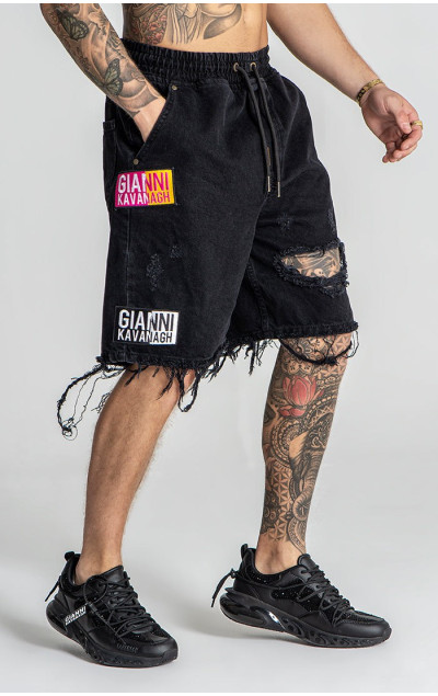 Gianni Kavanagh Black Multiply Denim Shorts