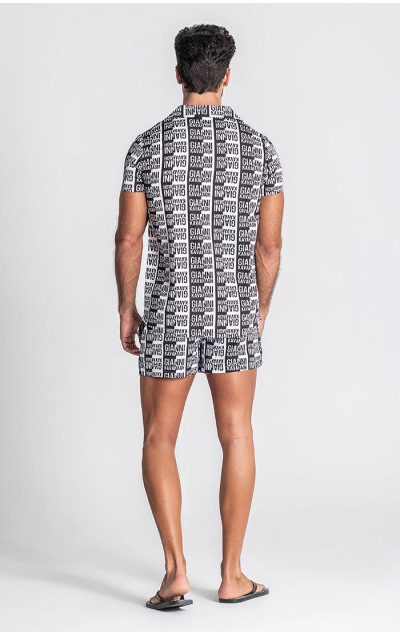 Gianni Kavanagh Pánská Černobílá Košile Multiply Hawaiian