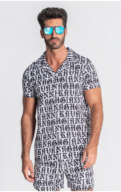 Gianni Kavanagh White Message Hawaiian Shirt