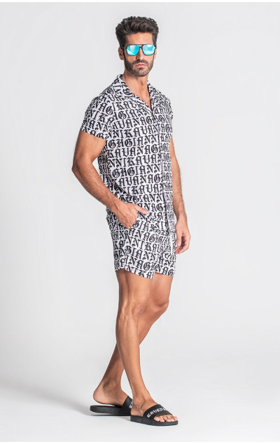 Gianni Kavanagh White Message Hawaiian Shirt