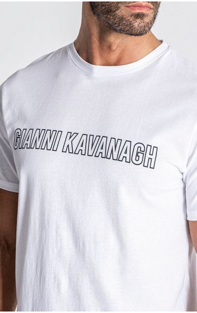 Gianni Kavanagh Pánské Bílé Tričko Limit