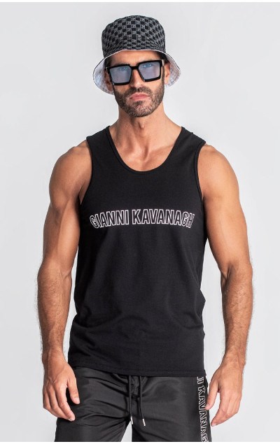 Gianni Kavanagh Pánske Čierne Tielko Limit Tank Top