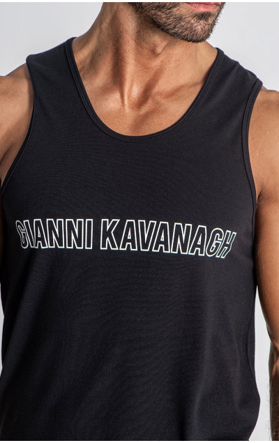 Gianni Kavanagh Pánske Čierne Tielko Limit Tank Top