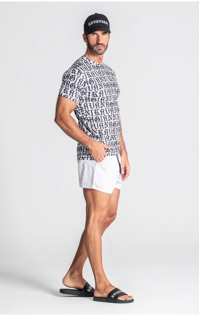 Gianni Kavanagh White Message Print Tee