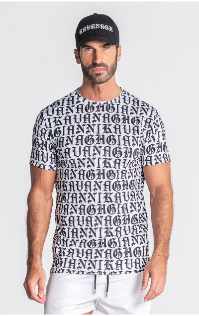 Gianni Kavanagh White Message Print Tee