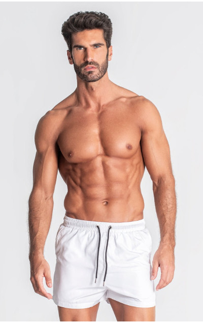 Gianni Kavanagh White Message Swimshorts