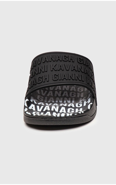 Gianni Kavanagh Black Scroll Sliders