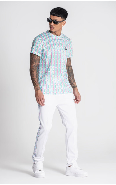 Gianni Kavanagh White Multicolor Paradiso Tee