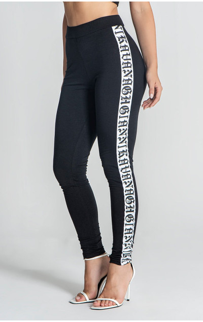 Gianni Kavanagh Black Message Leggings