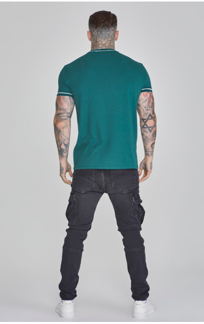 Sik Silk Green Muscle Fit T-Shirt