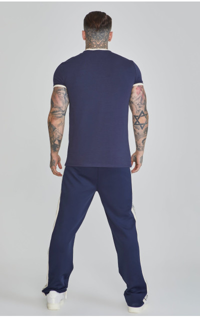 Sik Silk Navy Ringer T-Shirt