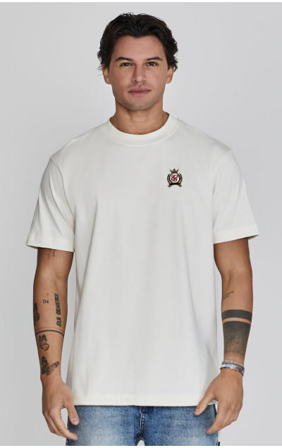 Sik Silk Ecru Oversized T-Shirt