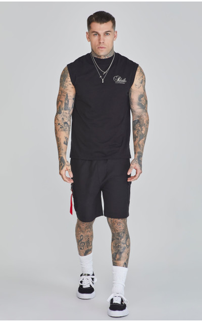 Sik Silk Black Flight Cargo Shorts