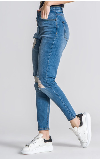 Gianni Kavanagh Women's Dark Blue Core Mom Fit Jeans