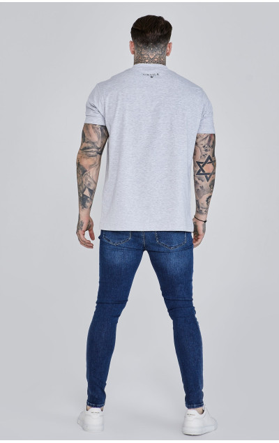 Sik Silk Pánské Modré Jeany Distressed Skinny