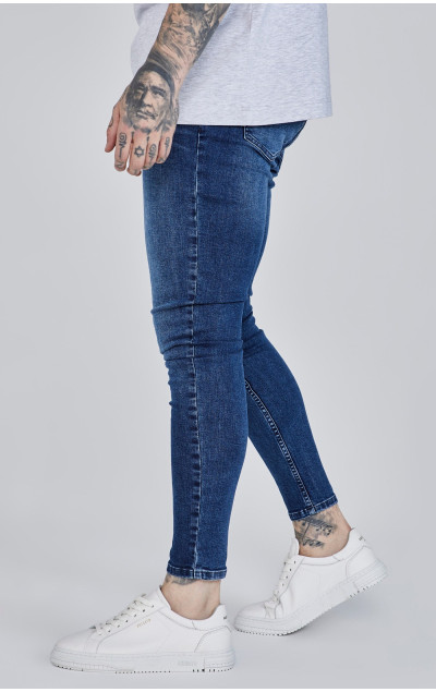 Sik Silk Męskie Ciemnoniebieskie Dżinsy Skinny Jeans