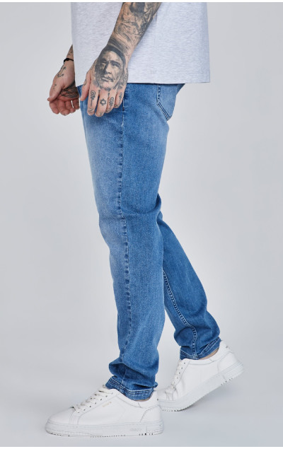 Sik Silk Dark Blue Slim Fit Jeans