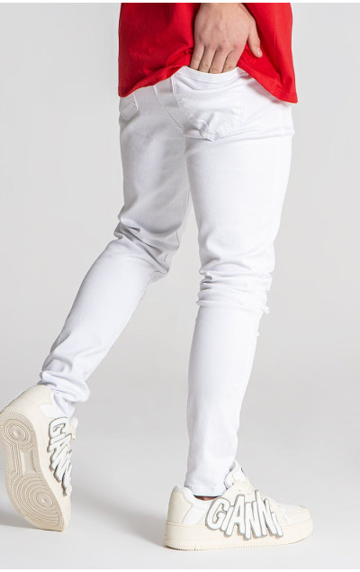 Gianni Kavanagh White Core Ripped Jeans