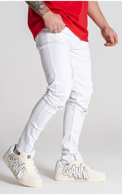 Gianni Kavanagh White Core Ripped Jeans