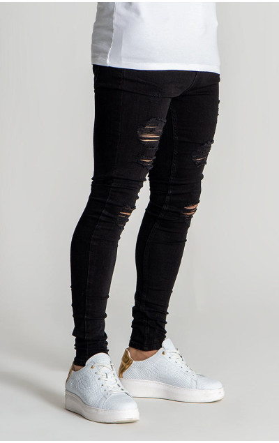 Gianni Kavanagh Black Core Destroyed Jeans