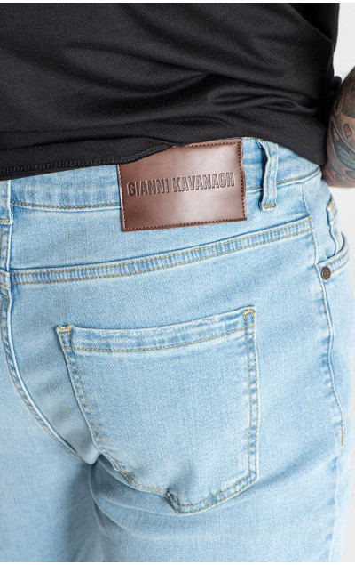 Gianni Kavanagh Pánské Modré Jeany Slim Fit