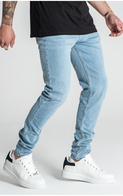 Gianni Kavanagh Pánske Modré Jeansy Slim Fit