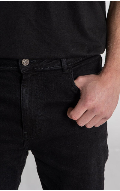 Gianni Kavanagh Męskie Czarne Dżinsy Core Ripped Slim Fit