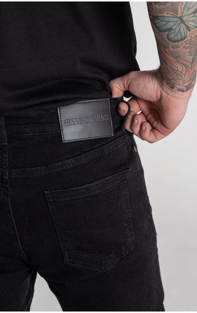 Gianni Kavanagh Pánske Čierne Jeansy Core Ripped Slim Fit