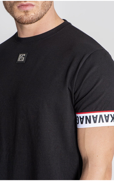 Gianni Kavanagh Męska Czarna Koszulka Track