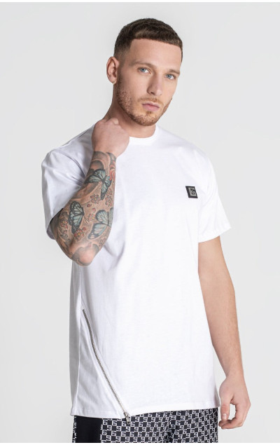 Gianni Kavanagh White Zipper Tee
