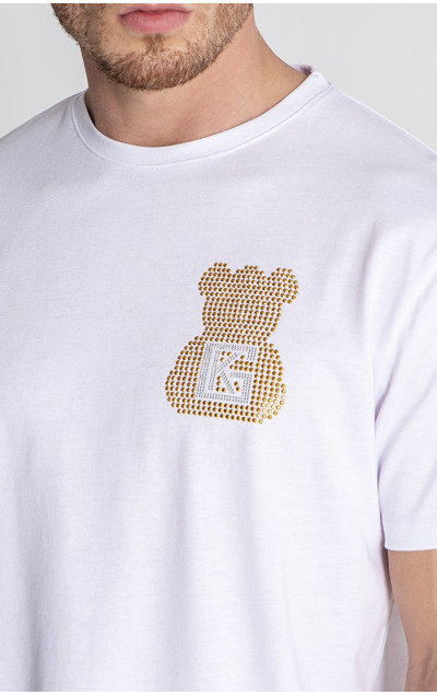 Gianni Kavanagh Męska Biała Koszulka Precious Bear